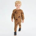 thumbnail image 4 of KYAIGUO Kids Toddler Spring Dinosaurs Sweatshirt Set for Girls Boys Fall Casual Athletic Sweatsuit Outfit 2PCS Baby Long Sleeve Crewneck Loose Tracksuits Outfits for 2-7Y, 4 of 9