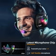 thumbnail image 5 of Tatybo Gaming Headset for PS5, PS4, PC, Stereo Surround Sound Gaming Headphones with Noise Cancelling Microphone, 4 Mode RGB for Laptop, Mac, Switch, Xbox one, Phone, 5 of 8