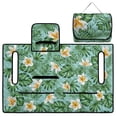 thumbnail image 5 of Pzuqiu Palm Leaves Frangipani Quilted Golf Cart Seat Covers Comfortable, Pockets, Suitable for Outdoor, Fit for Yamaha Club Car, 5 of 9