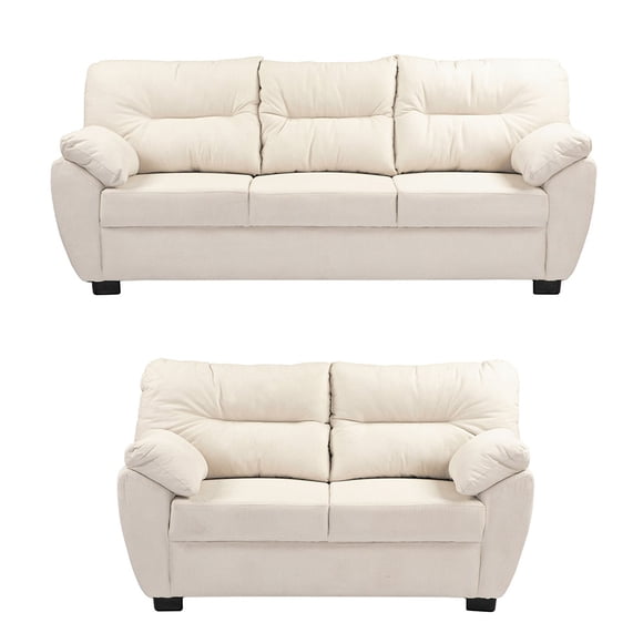 Sala 3-2 TRINITY Monza 2 Piezas (Sofá, Love Seat) Crema Para Sala