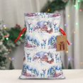 thumbnail image 5 of Naloa Snowy Cottage Holiday Scene Drawstring Christmas Bags, 3D Xmas Gift Bags, Christmas Wrapping Bags, Xmas Goodie Bags, Treat Pouch Bags, Party Favor Bags-Medium, 5 of 9