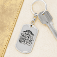 thumbnail image 6 of My Grace Is Sufficient Stainless Steel or 18k Gold Premium Swivel Dog Tag Keychain, 6 of 9