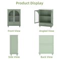 thumbnail image 7 of 37"H Kitchen Storage Cabinet,Farmhouse Buffet Sideboard with 1 Drawer & 2 Doors,Pantry Cabinet Entryway Cabinet Coffee Bar for Dining Room Living Room,Green, 7 of 7
