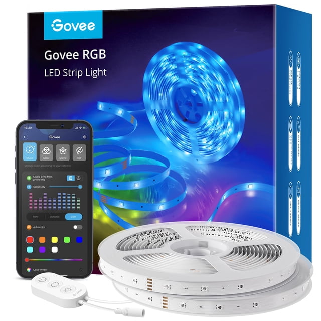 Tira de luces LED Govee WiFi RGB de 100 pies con Alexa Google