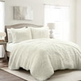 thumbnail image 2 of Lush Decor Emma Faux Fur solid color Comforter Ivory 3Pc Set King, 2 of 8