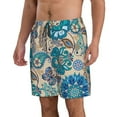 thumbnail image 2 of Disketp Men'S Swim Trunks Hawaiian Breathable Surf Beach Swimsuits Mesh Lining Beach Shorts With Pockets-Vintage Floral Butterflies, 2 of 9