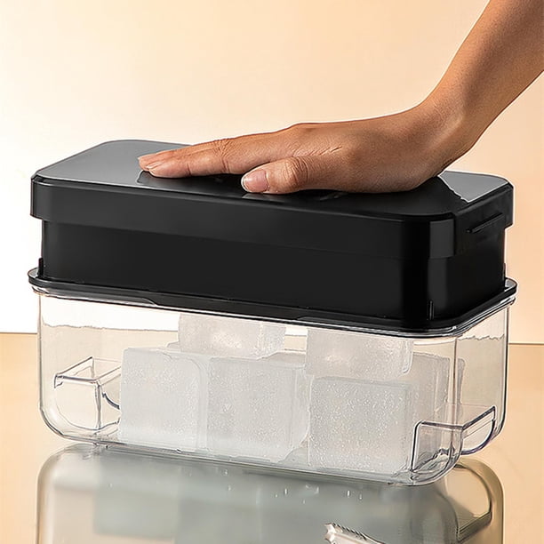 8 Bingge Hielo-Almacenamiento y Fabricación de Hielo de la Caja Bandeja de Hielo con la Cubierta para el Congelador Hielo Congelado Artefacto Negro