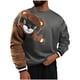 thumbnail image 2 of Blusas y camisas de manga larga con cuello redondo para hombre, estilo casual, con bloques de color, cuello redondo, manga larga, estilo jersey, blusa de poliéster para hombre., 2 of 8