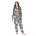 thumbnail image 2 of FORMRS Onesies Pajama for Adults Unisex Hoodie Winter Jumpsuit One Piece Sleepwear, Sizes S-2XL, Neon Llamas Pattern, 2 of 7