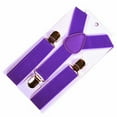 thumbnail image 2 of Kids Suspenders Adjustable, Back Elastic Clip on Suspenders for Boys Girls, for School Wedding Purple, 2 of 9