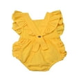 thumbnail image 2 of Baby Girl Ruffle Solid Romper Outfit Clothes, 2 of 4