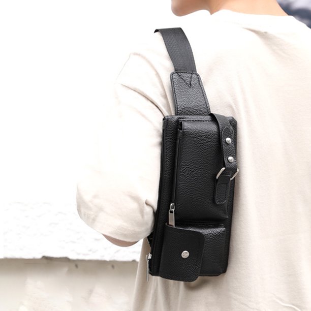 Riñoneras Riñonera De Pecho Para Hombre, Riñonera Informal De Pu, Bandolera De Gran Capacidad, Bolsas Para Teléfono