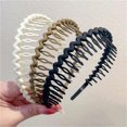 thumbnail image 1 of Hair Clip Frosted Color Headband Women's Non-slip Band Teeth Simple Pressure Headband Face Headband Hair Accessories, 1 of 5