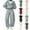Style1-Gray womens sweatpants, variant on Xdegoge 2 Piece Sweat Suits for Women Plus Size 2025 Solid Color Sweat Outfits Set Fleece Zip Up Hoodie Matching Drawstring Joggers Sweatpants Tracksuit Sets with Pockets Pantalones De Mujer XXL
