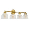 thumbnail image 5 of Trade Winds Lighting 4-Light Bathroom Vanity Light In Natural Brass, 5 of 6