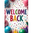 thumbnail image 4 of Welcome Back Banner for Office School Decorations with Balloons Colorful Pencils Party Supplies and Festive Backdrop for Event Celebration Classroom Decor, 4 of 4