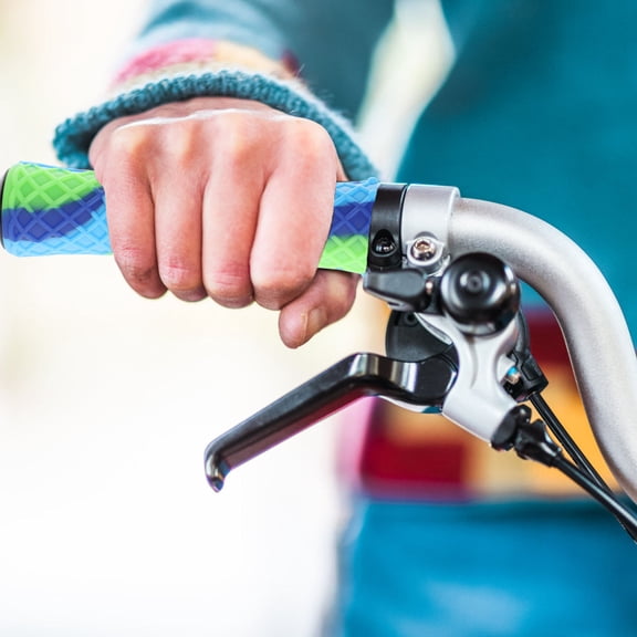 Hytrove Silicone Bike Handlebar Grips, Non- Ergonomic Grips for Mountain, Cruiser, Electric and Bikes