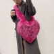 thumbnail image 5 of Bolso Mujer Bolsos Bandolera Gran Capacidad Shopping Niñas Invierno Rosa Rojo Rojo, 5 of 8