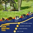 UNTIMATY Lawn Aerator, Hand Turf Tool with 15 Iron Spikes, for Yard