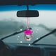 thumbnail image 5 of Adorno de espejo con forma de disco rosa, bola decorativa para espejo de coche, accesorios colgantes para espejo de coche, decoración del hogar (rosa), 5 of 5