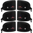 thumbnail image 3 of 6 piezas de gorras bouffant transpirables con lazo ajustable en la espalda, 3 of 4