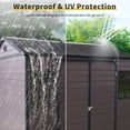thumbnail image 4 of Alvantor 8 x 6 Ft Resin Storage Shed with Floor Outdoor Waterproof Garden Shed with Window and Lockable Door for Backyard, Garden, Patio Brown, 4 of 7