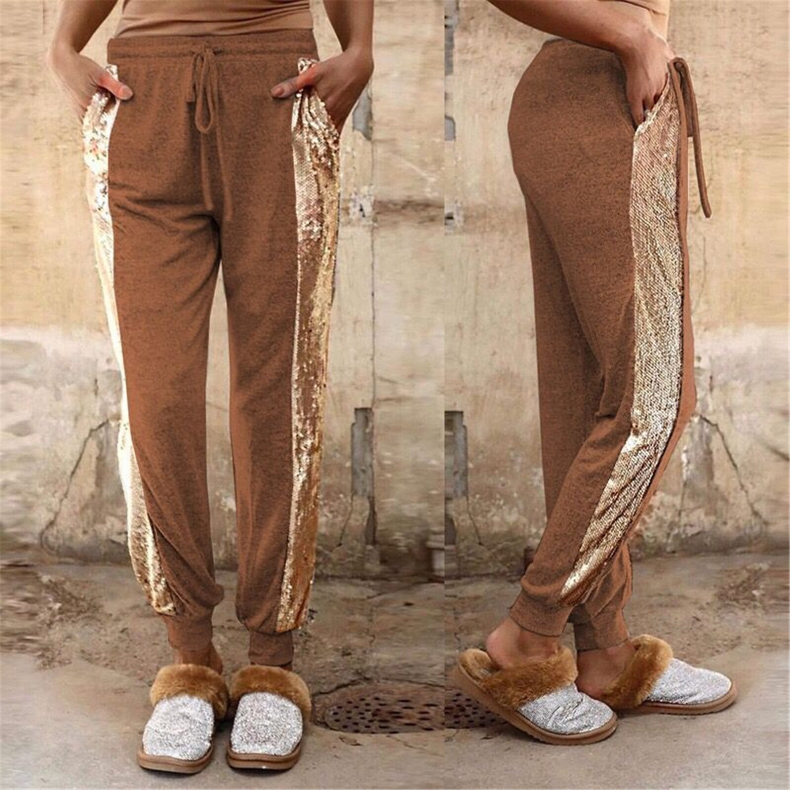 AXXD Cargo Pants Women Khakis Thanksgiving Day Elastic Waist Mom