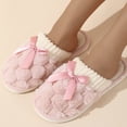 thumbnail image 3 of Pantuflas peludas confeccionadas para mujer en otoño e invierno, pantuflas de algodón de felpa cálidas y antideslizantes para parejas en casa., 3 of 5