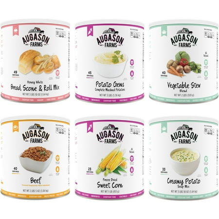 Augason Farms Emergency Food Dinner Mix Variety Pack, Set of 6