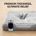 thumbnail image 6 of Doulami Dog Bed for large dogs 105x70x6cm, Corduroy Pet Mattress with Removable Washable Cover, Non Slip Bottom Crate Dog Pad, Joint Relief Dog Mat, Light Gray, 6 of 11