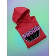 thumbnail image 3 of Proud Purple Glitter Banner Hoodie Women -Smartprints Designs, Female 4X-Large, 3 of 4