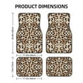 thumbnail image 2 of XMXT Waterproof Floor Mats for Cars, Stylish Leopard Pattern Universal Fit Auto Carpet Car Mats, Set of 4, 2 of 6