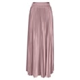 thumbnail image 5 of Roncen Women's Spring Winter High Wasit Ankle Length Velvet Maxi Long Pleated Skirt, 5 of 7