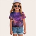 thumbnail image 2 of UAYOTSE Girl's Graphic Tees Kids Cute Shirts Nebula Slogan Loose Fit Casual Summer Tops,Sizes 6-7 Years, 2 of 4