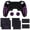 Black & Purple, variant on PlayVital Design for ps5 Controller Silicone Case Cover Skin, with 2 Thumb Grips and 6 Sticker, Cyber Spider Design, Fits for Charging Dock, Red & Black