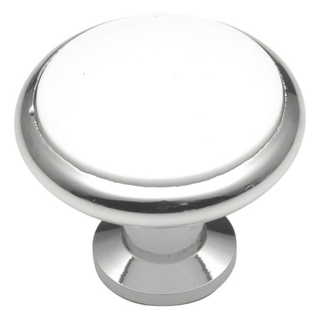 - Hickory Hardware Tranquility 1-3/8 Inch Diameter White Porcelain with Chrome Cabinet Knob P427-26W