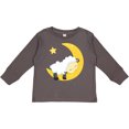 thumbnail image 3 of Inktastic Cute Sheep, Sleeping Sheep, Moon, Stars, Sleepy Boys or Girls Long Sleeve Toddler T-Shirt, 3 of 5