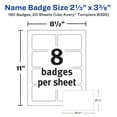 thumbnail image 5 of Avery Flexible Name Tags, 2-1/3" x 3-3/8", White, 160 (8395), 5 of 10
