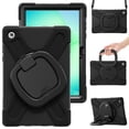 thumbnail image 4 of Case for Samsung Galaxy Tab A11+ 11 inch, 360 Degree Rotating Hand Grip Shockproof Cover with Shoulder Strap, Black, 4 of 7