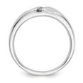thumbnail image 2 of 14K White Gold Ring Band Men's Diamond Round, Size 9, 2 of 5