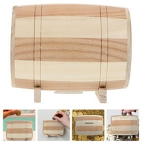 Yardwe Coin Container Wooden Bank Multi Desktop Coin Container Birthday 1 Set