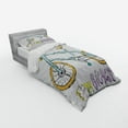 thumbnail image 2 of Ambesonne Cartoon Bedding Set 3 Pcs, Bicycle Love Words, Twin XL, Multicolor, 2 of 2