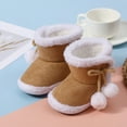 thumbnail image 2 of Gvdentm Girls Black Boots Toddler Baby Snow Boots Winter Shoes Boys Girls Cold Weather Baby Shoes(Khaki,4.5), 2 of 6