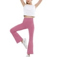 thumbnail image 3 of Tiijoy Big Girls High Rise Workout Yoga Leggings Athletic Stretch Flared Pants Trousers, 3 of 3