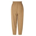 thumbnail image 6 of ABATAB Women's Summer Harem Pants Drawstring High Waisted Baggy Pants Casual Harem Trouser Slacks with Pockets, 6 of 7