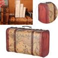 thumbnail image 3 of Treasure Chest, Composite Wood Decorative Storage Suitcase Map Pattern  for Home Storage for Shooting Props for Window Display for Decoration, 3 of 7