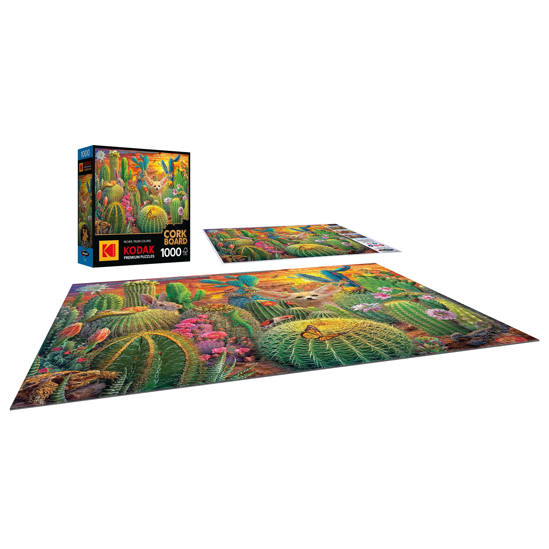 RoseArt Kodak 1000-Piece Cactus Critters Cork Adult Interlocking Jigsaw Puzzle