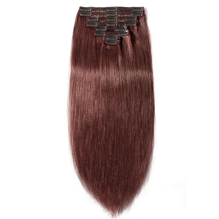 S noilite Double Weft Clip In Human Hair Extension 8 pcs 18 clips