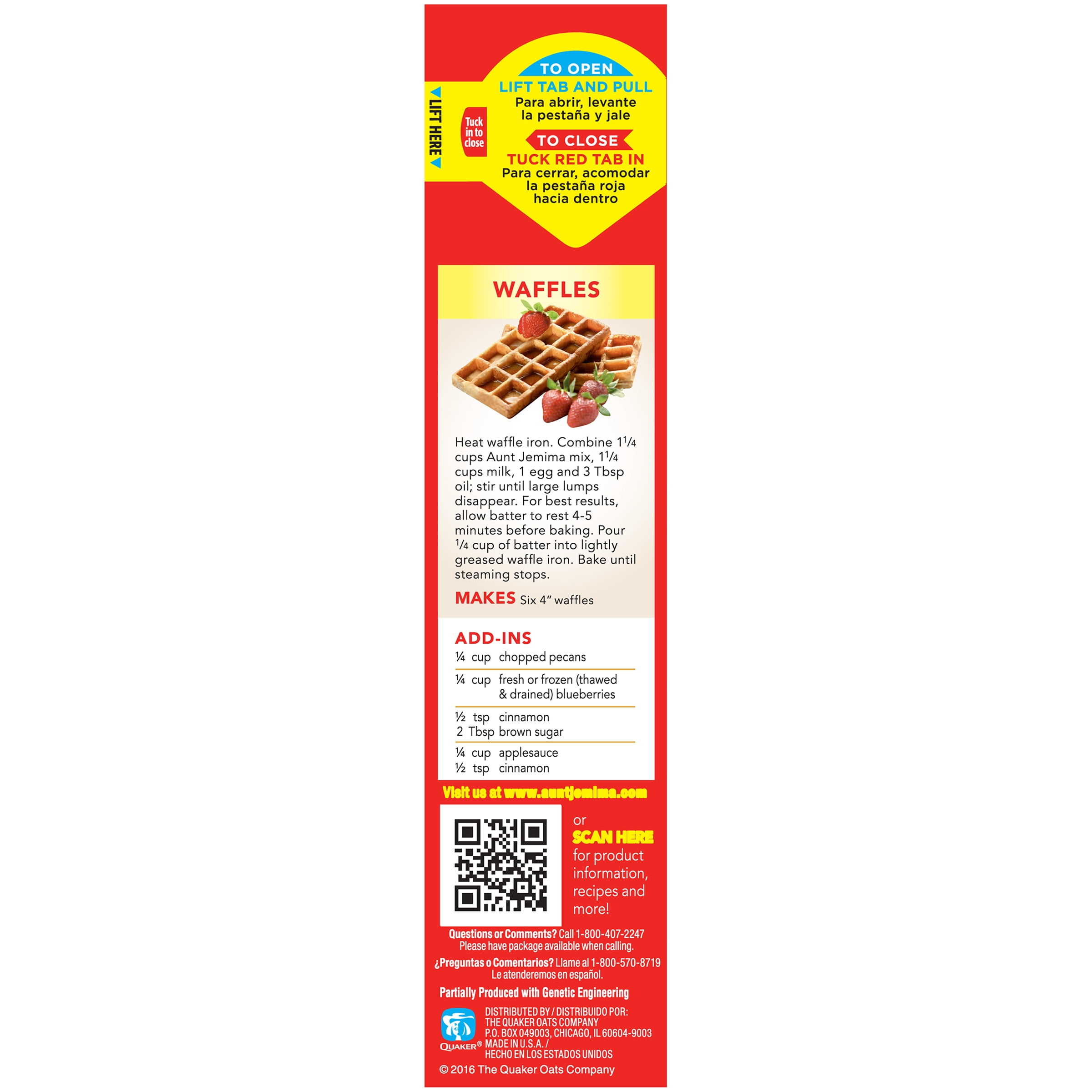 Aunt Jemima Whole Wheat Blend Pancake & Waffle Mix, 32.0 OZ by Quaker Oats