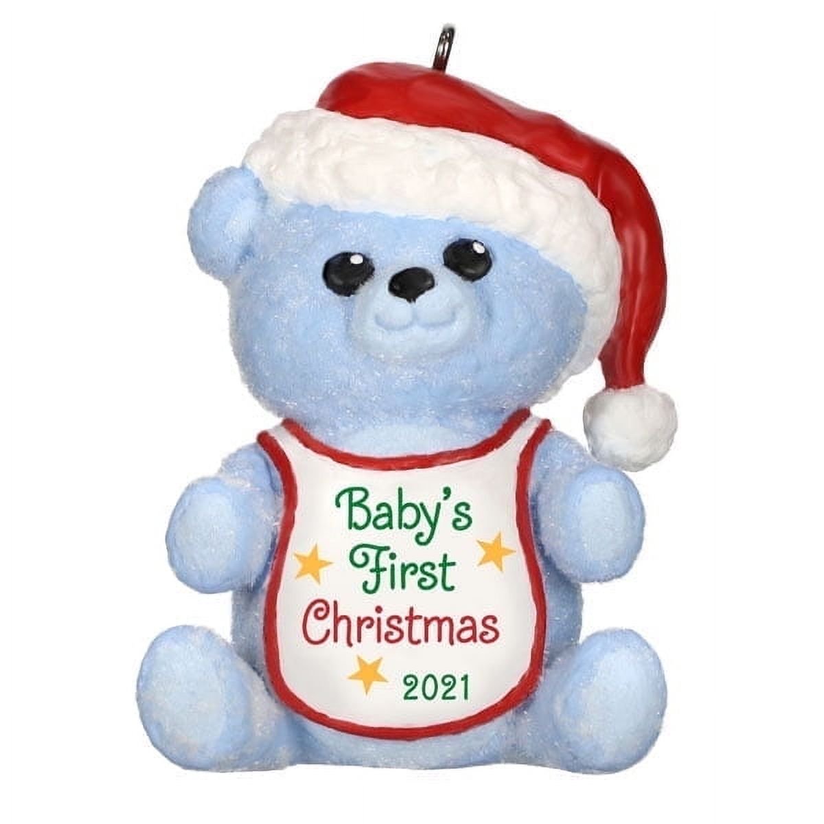Hallmark 2021 Baby Boy's First Christmas Blue Bear Ornament New with Box